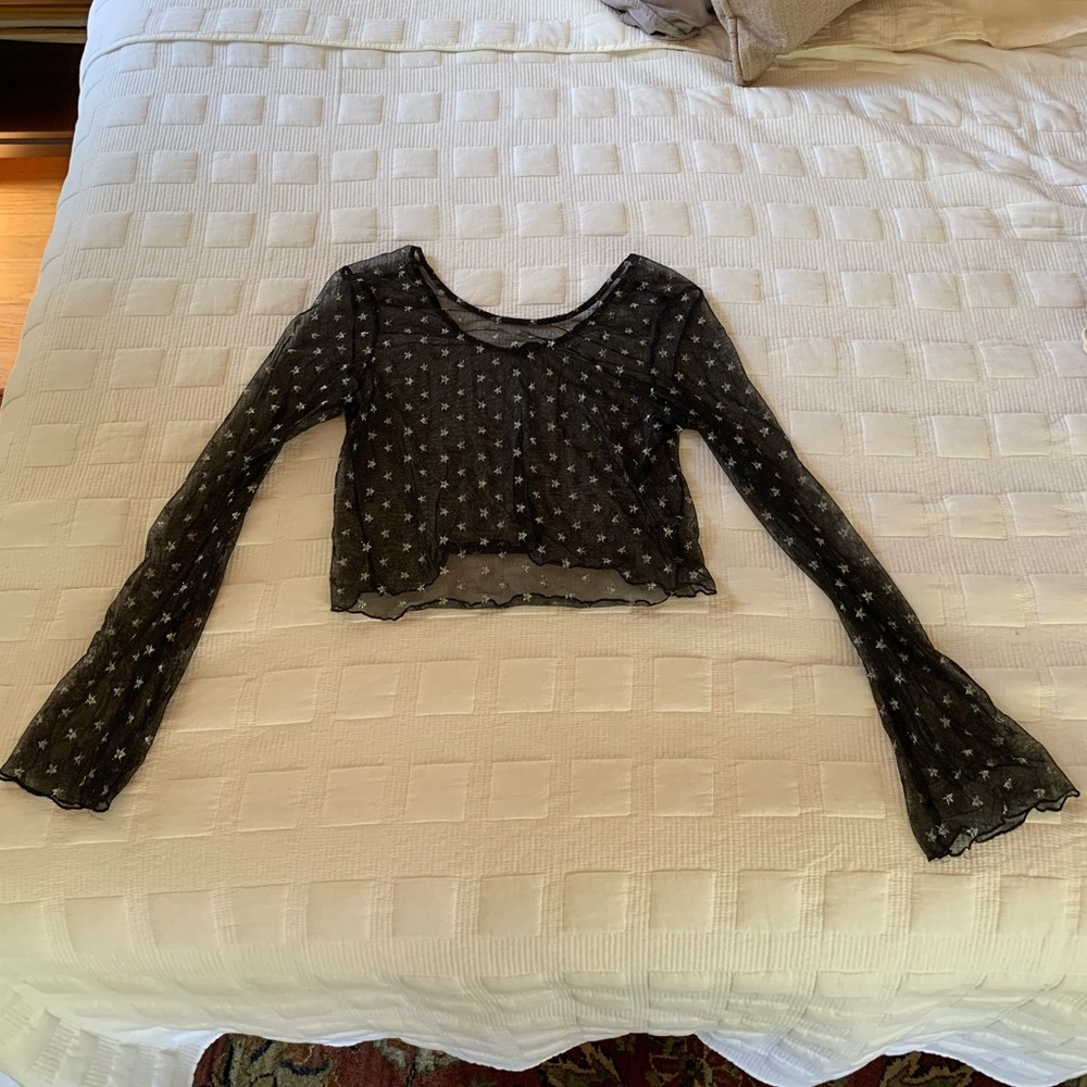 Urban Outfitters Star Sheer Top